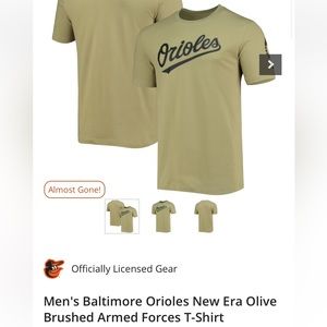 New Era Orioles Armed Forces olive shirt
